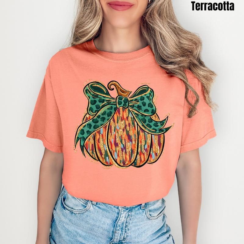 Groovy Brushstroke Pumpkin Comfort Colors T-Shirt 'NLB' Hoodie, Sweatshirt | CiraTrend.com