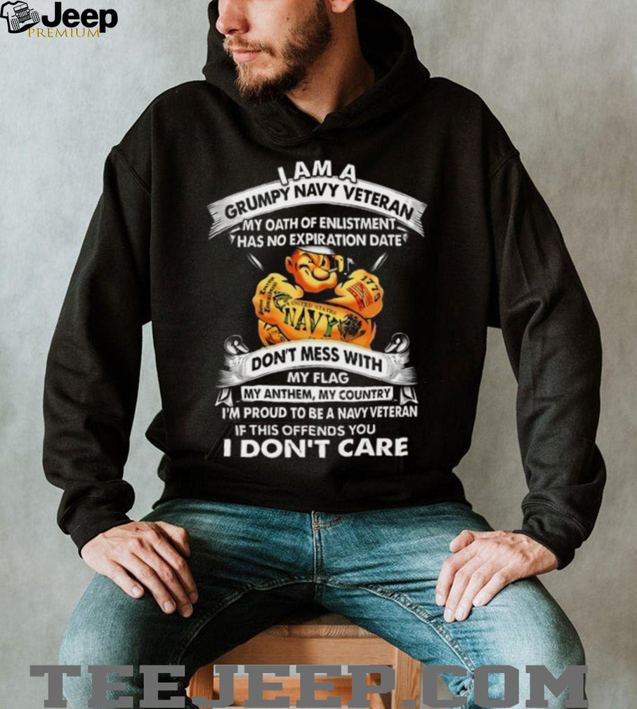 Grumpy Navy Veteran Oath of Enlistment Popeye Tattoo T Shirt
