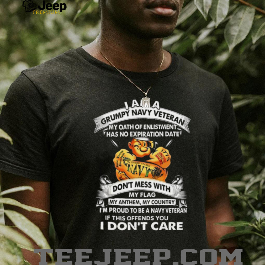 Grumpy Navy Veteran Oath of Enlistment Popeye Tattoo T Shirt