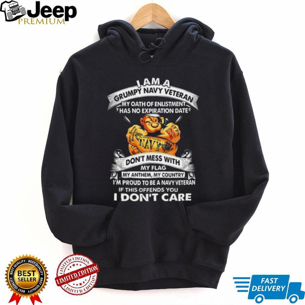 Grumpy Navy Veteran Oath of Enlistment Popeye Tattoo T Shirt