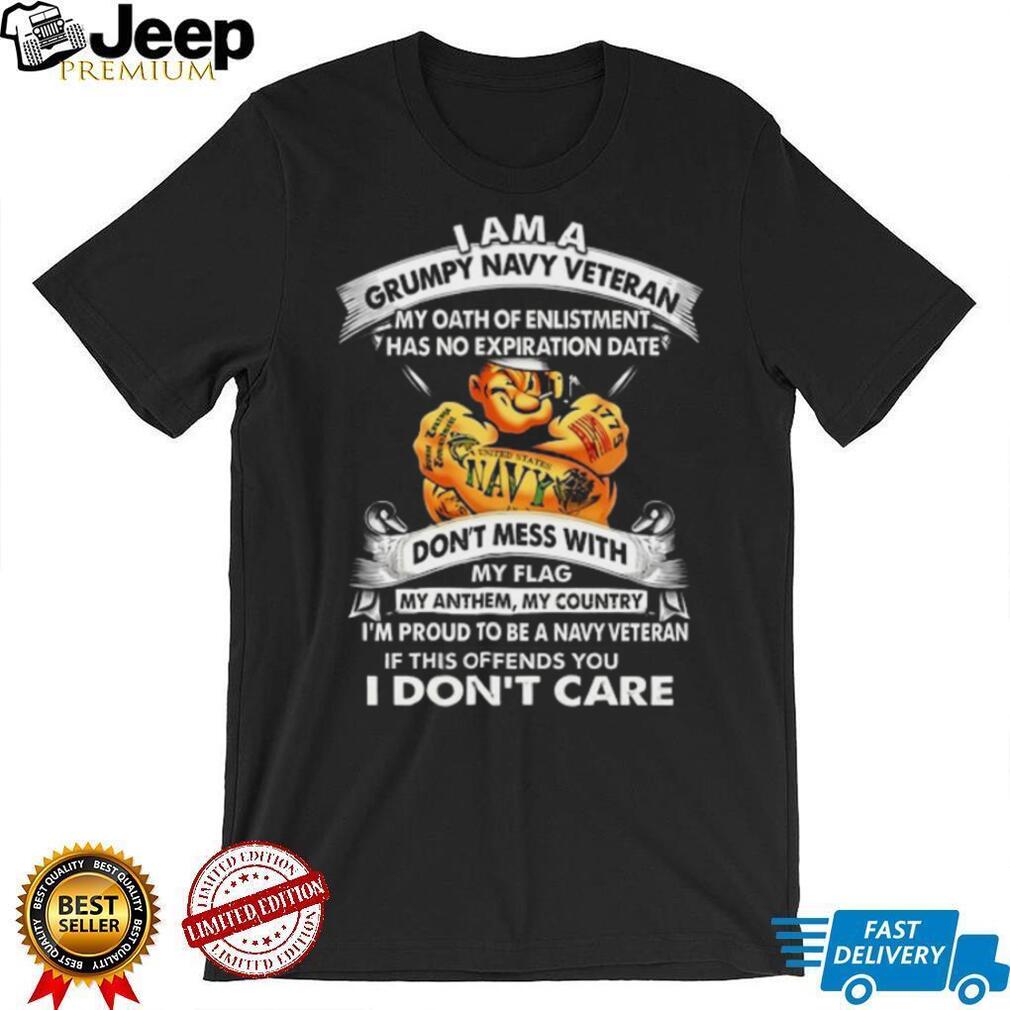 Grumpy Navy Veteran Oath of Enlistment Popeye Tattoo T Shirt