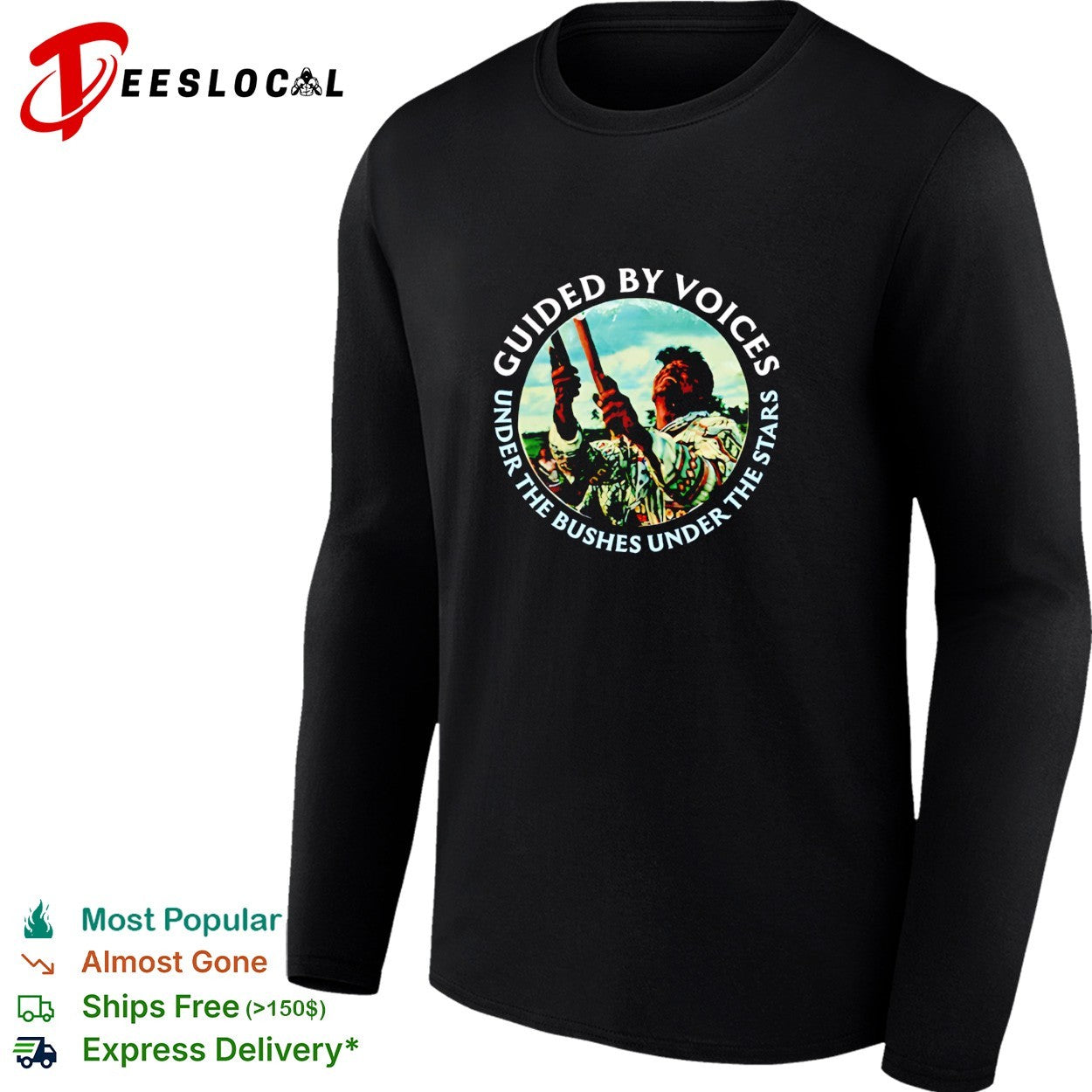 Guided By Voices under the bushes under the stars black shirt