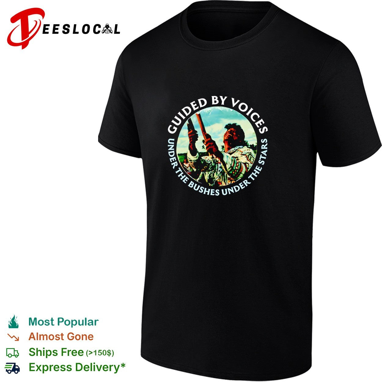 Guided By Voices under the bushes under the stars black shirt