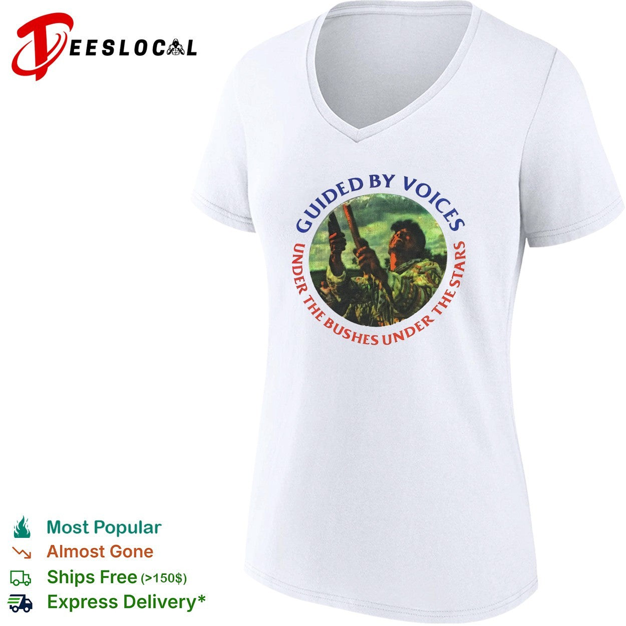 Guided By Voices under the bushes under the stars white shirt