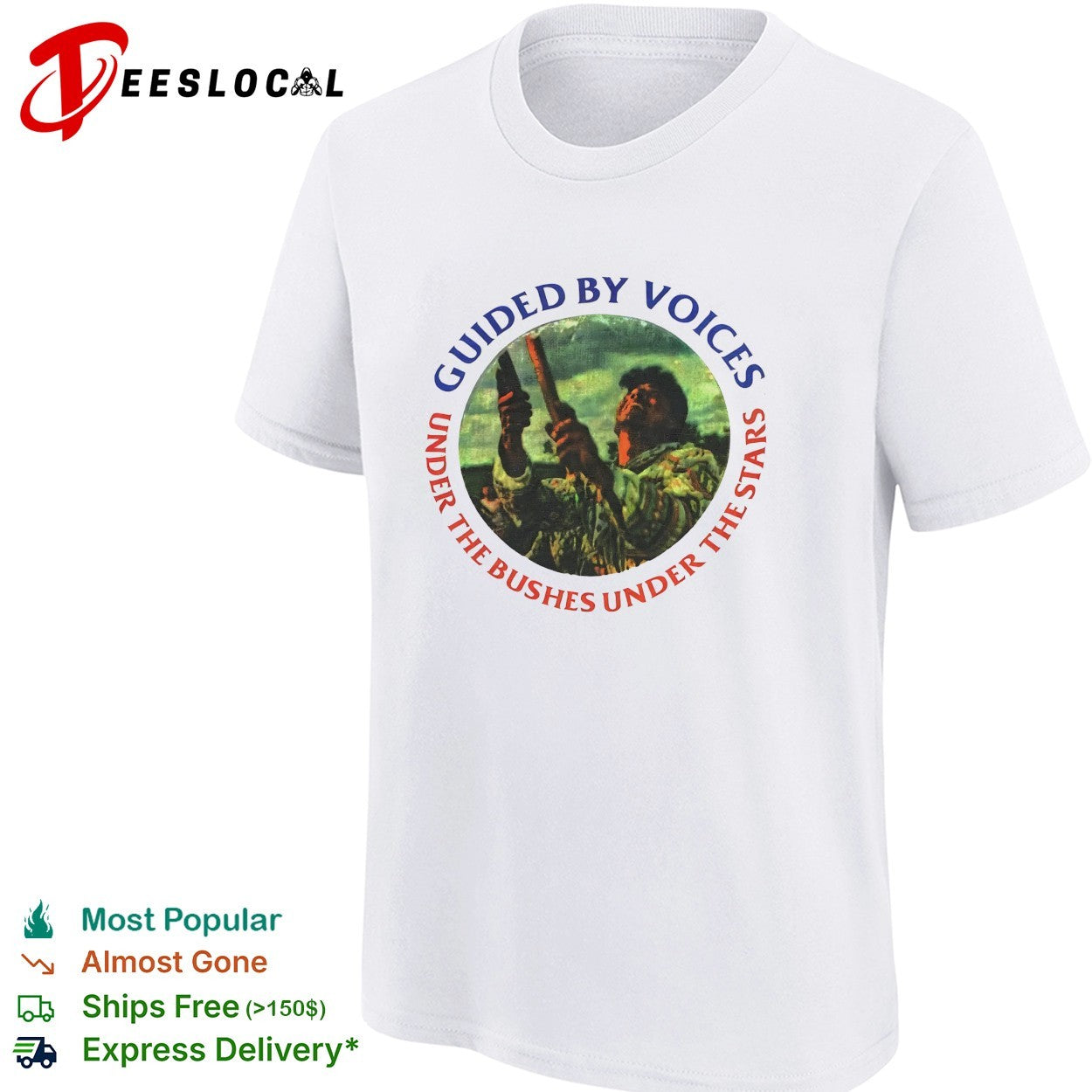 Guided By Voices under the bushes under the stars white shirt