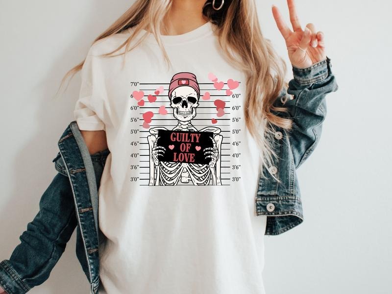 Guilty of Love Valentine's Day Women's Top & Sweatshirt T-Shirts, Hoodie | CiraTrend.com
