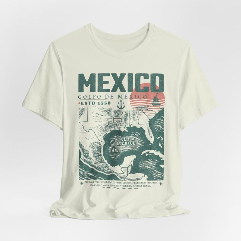 Gulf of Mexico Shirt, Golfo de México 1550 Retro Vintage Art Shirt, Vacation Mexico Shirt, Gulf of Mexico, Gulf of Mexico...