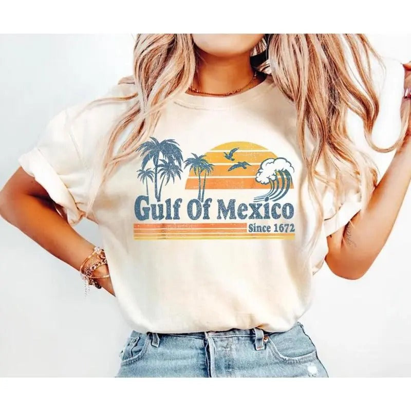 Gulf of Mexico T-Shirt, Gulf Coast Shirt, Texas Alabama Mississippi Florida Beach, Mexico Gift for Mexico Lover Gulf of...