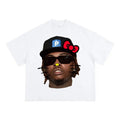 Gunnaaa Red Kitty Tee - Cute Big Face Graphic Look Hoodie, Sweatshirt | CiraTrend.com