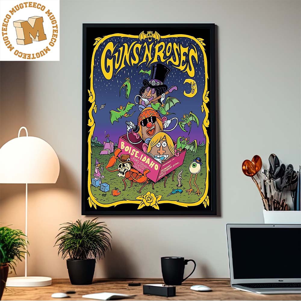 Guns N Roses Boise Idaho Ford Idaho Center Arena On October 22nd 2023 Mr Potato Style Home Decor Poster Canvas