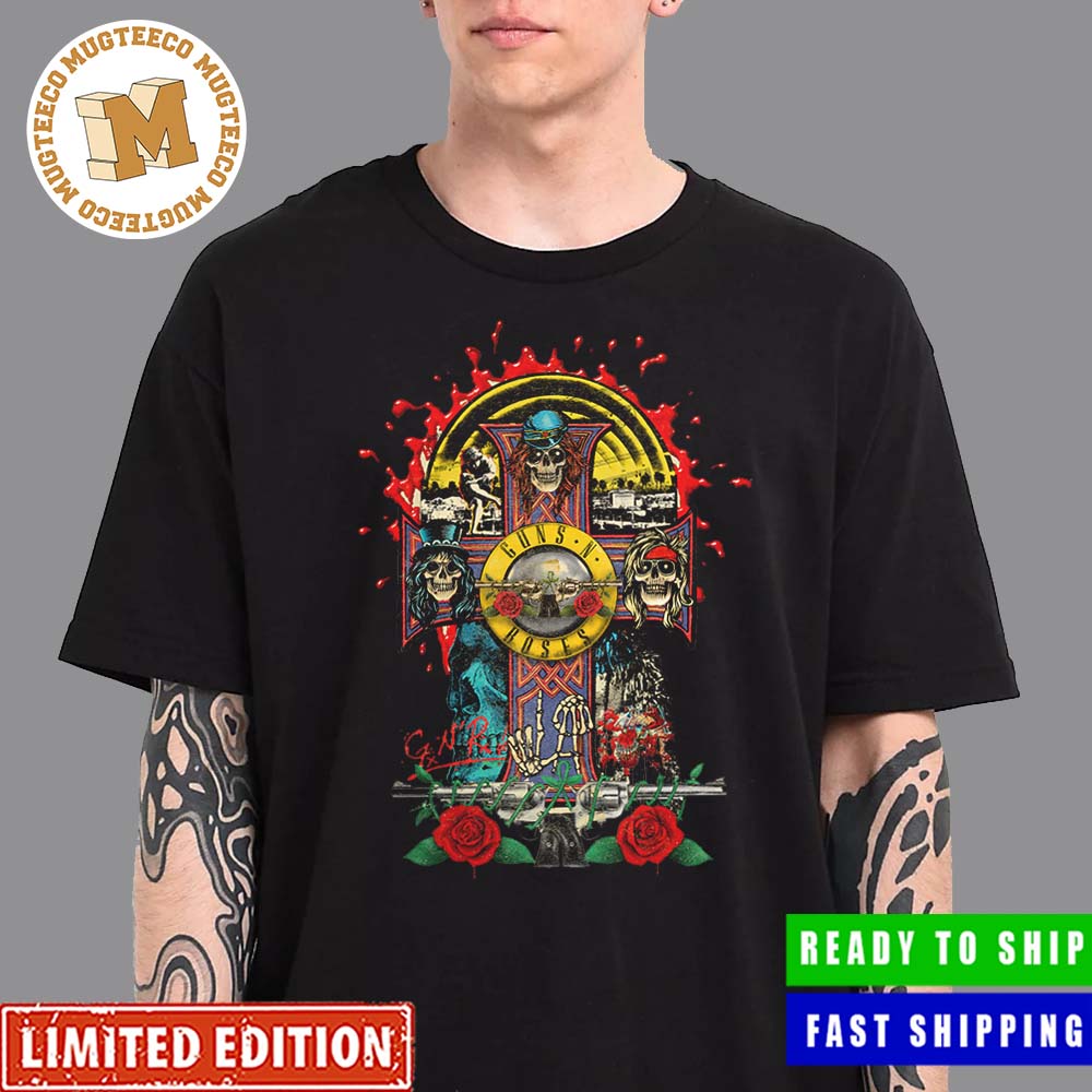 Guns N Roses Hollywood Bowl Los Angeles California Logo Classic T-Shirt