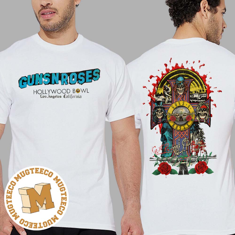 Guns N Roses Hollywood Bowl Los Angeles California November 1st And 2nd Two Sides Print Unisex T-Shirt