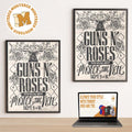Guns N Roses Pierce The Veil Texas 2026 Event Poster At Arlington On September 9 And 16 2026 Home Decor Poster Canvas