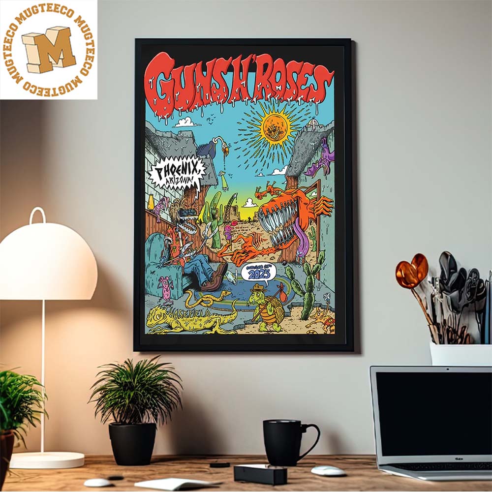 Guns N Roses Tonight In Phoenix Arizona Talking Stick Resort Amphitheatre October 11th 2023 Home Decor Poster Canvas