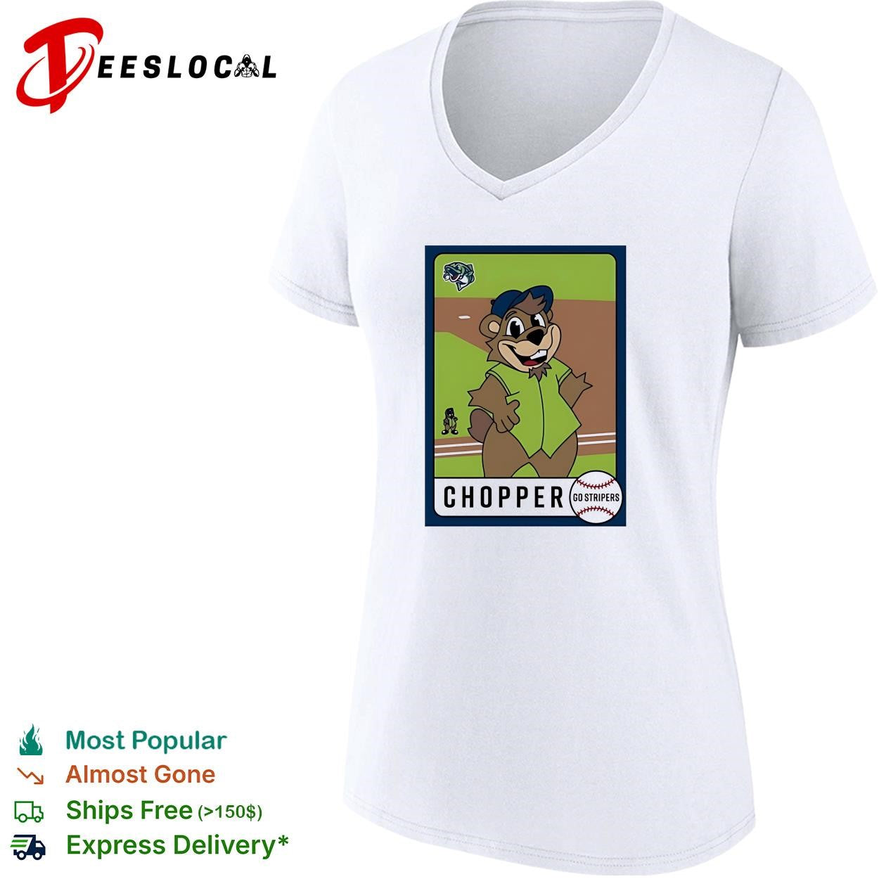Gwinnett Stripers Chopper Baseball Card shirt
