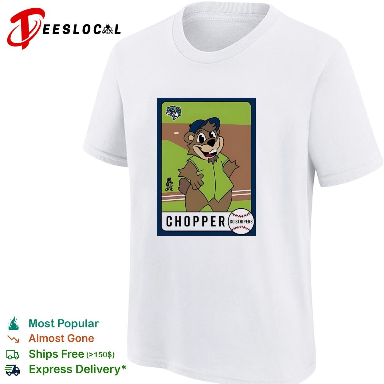 Gwinnett Stripers Chopper Baseball Card shirt
