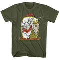 Hagar The Horrible Mens S/S T-Shirt - Drink And Be Merry - Solid Military Green Hoodie, Sweatshirt | CiraTrend.com