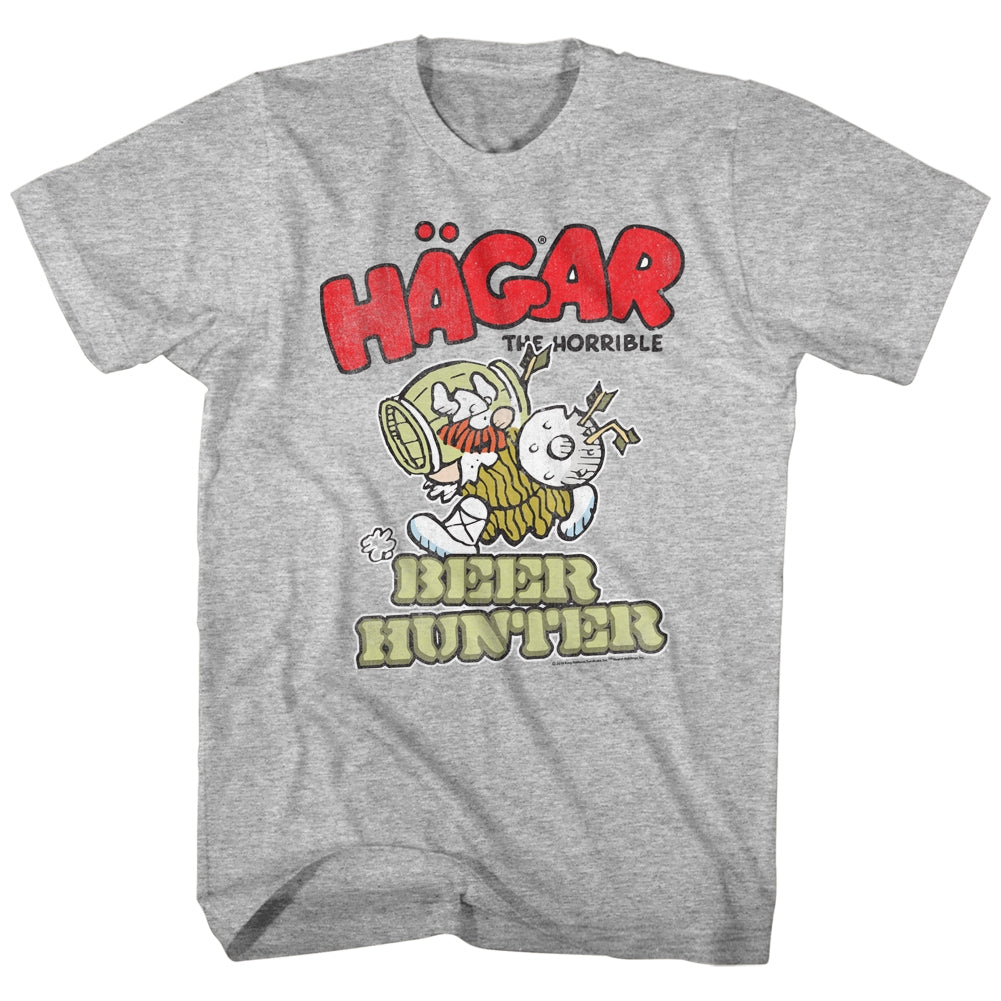 Hagar The Horrible Mens S/S T-Shirt - Beer Hunter - Heather Gray Heather Hoodie, Sweatshirt | CiraTrend.com