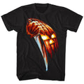 Halloween Mens S/S T-Shirt - Pumpkin Knife - Solid Black Hoodie, Sweatshirt | CiraTrend.com