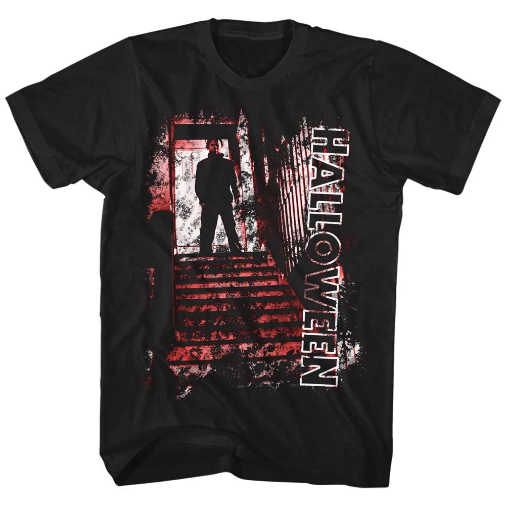 Halloween Mens S/S T-Shirt - Stair Top - Solid Black Hoodie, Sweatshirt | CiraTrend.com