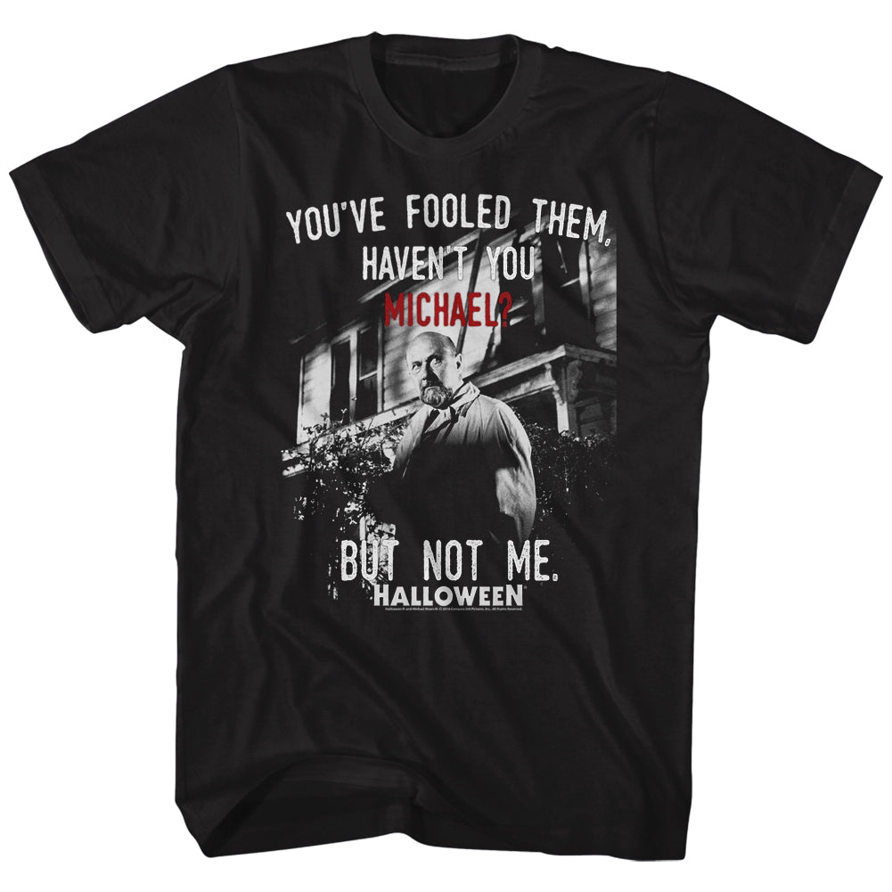 Halloween Mens S/S T-Shirt - Not Me - Solid Black Hoodie, Sweatshirt | CiraTrend.com