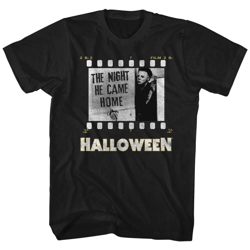 Halloween Mens S/S T-Shirt - Film Strip - Solid Black Hoodie, Sweatshirt | CiraTrend.com