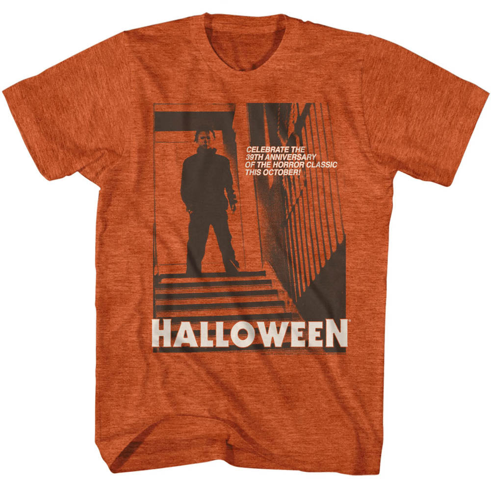 Halloween Mens S/S T-Shirt - Stairs2 - Heather Antique Orange Heather Hoodie, Sweatshirt | CiraTrend.com