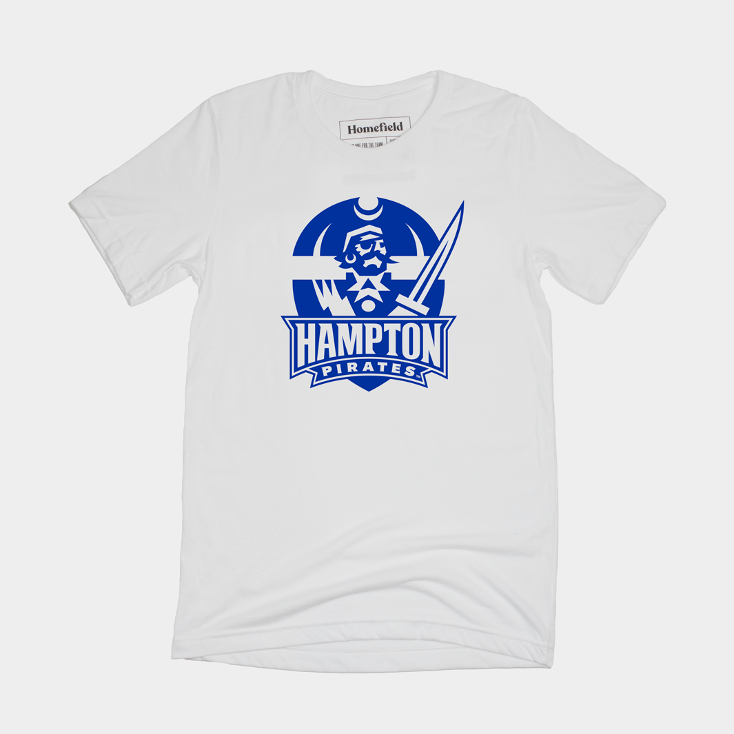 Hampton Pirates White T-Shirt Style001