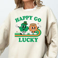 HAPPY GO LUCKY SWEATSHIRT (UNISEX, CASUAL COTTON SWEATSHIRT, HOLIDAY ST. PATRICKS DAY) Womenswear Hoodie T-Shirts
