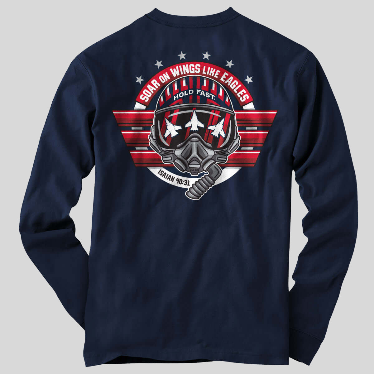 Hold Fast Mens Long Sleeve T-Shirt Soar On Wings Hoodie, Sweatshirt | CiraTrend.com (Image 1)
