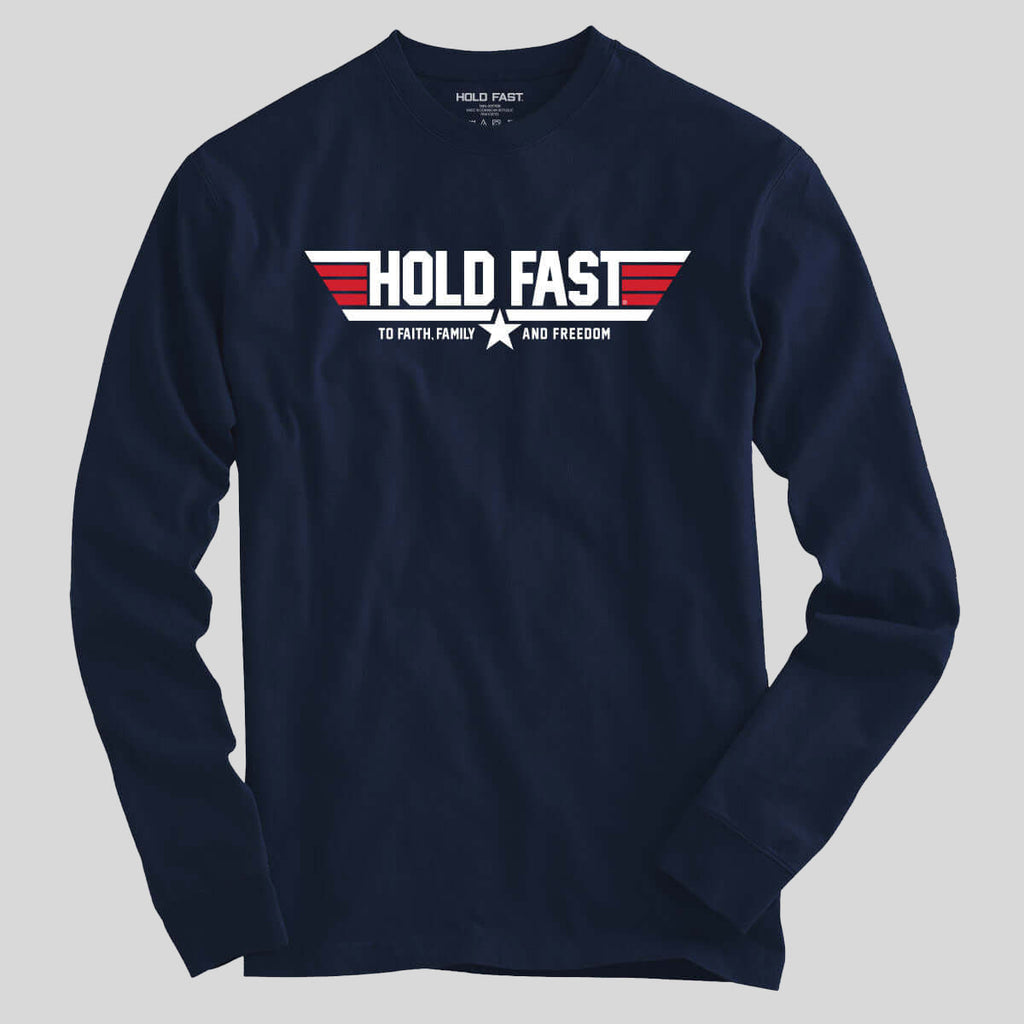 Hold Fast Mens Long Sleeve T-Shirt Soar On Wings Hoodie, Sweatshirt | CiraTrend.com (Image 2)