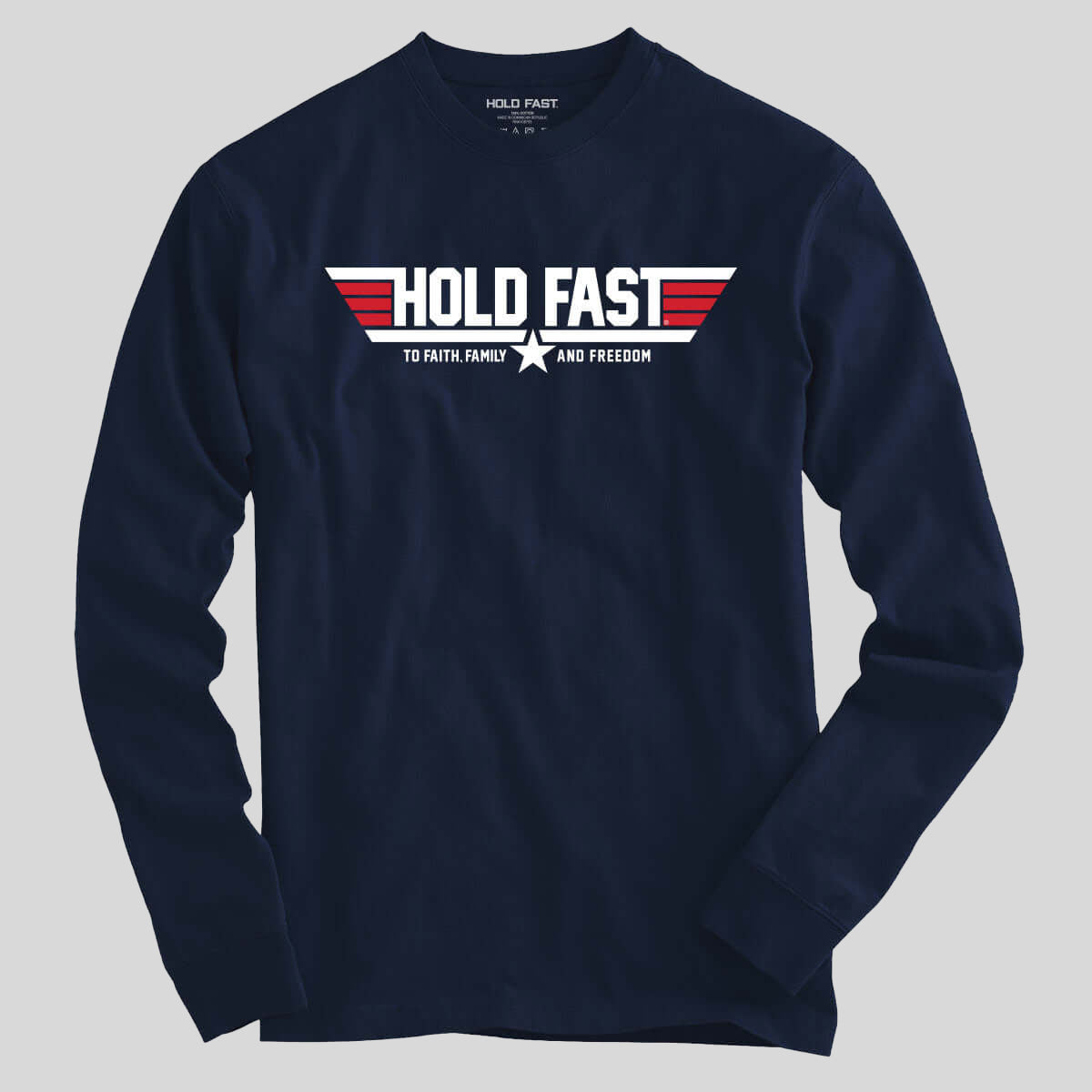 Hold Fast Mens Long Sleeve T-Shirt Soar On Wings Hoodie, Sweatshirt | CiraTrend.com (Image 2)