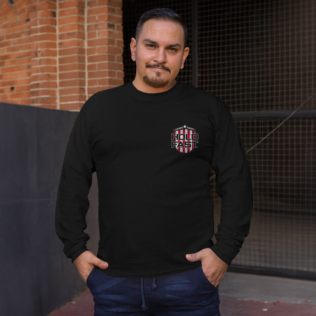 Hold Fast Mens Long Sleeve T-Shirt Gone Under Hoodie, Sweatshirt | CiraTrend.com (Image 3)