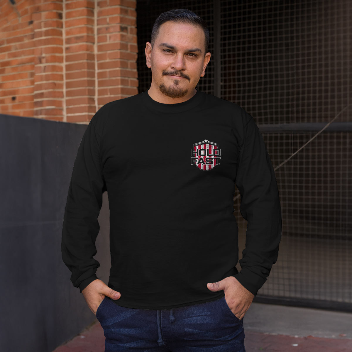 Hold Fast Mens Long Sleeve T-Shirt Gone Under Hoodie, Sweatshirt | CiraTrend.com (Image 3)