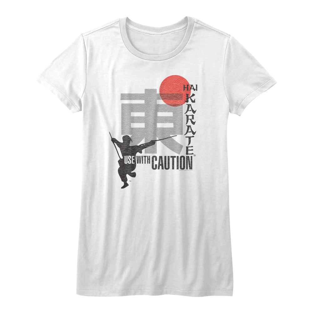Hai Karate Girls Juniors S/S T-Shirt - Use With Caution - Solid White Hoodie, Sweatshirt | CiraTrend.com