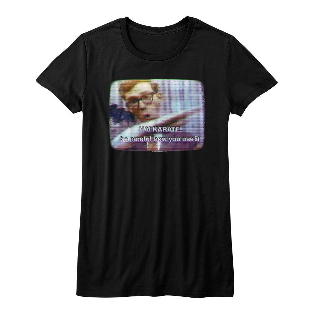 Hai Karate Girls Juniors S/S T-Shirt - Vintage TV - Solid Black Hoodie, Sweatshirt | CiraTrend.com
