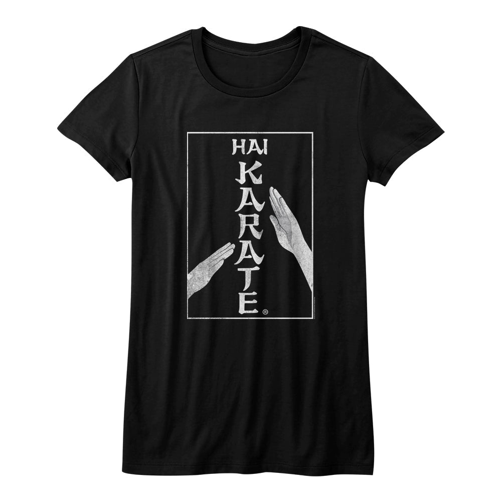 Hai Karate Girls Juniors S/S T-Shirt - Karate Chop - Solid Black Hoodie, Sweatshirt | CiraTrend.com