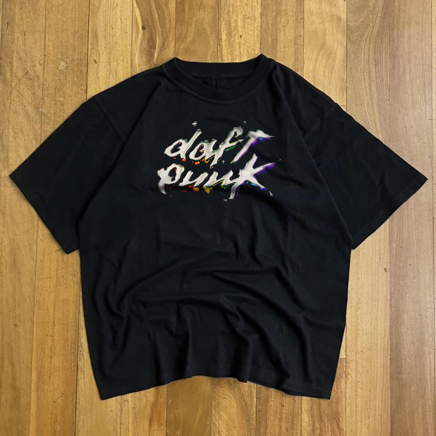 VINTAGE DAFT PUNK 2001 'DISCOVERY' MERCH BLACK T-SHIRT Hoodie, Sweatshirt | CiraTrend.com (Image 1)