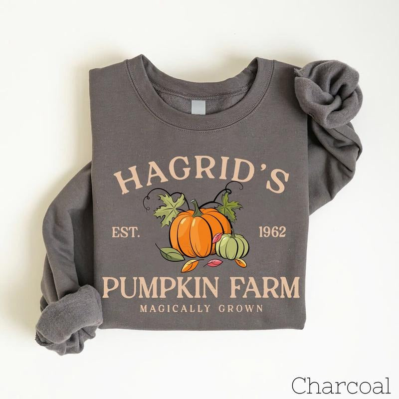 Hagrid's Pumpkin Patch Sweatshirt, Thanksgiving 2024, Fall Sweatshirt, Halloween Sweatshirt, Pumpkin Sweatshirt, Fall...