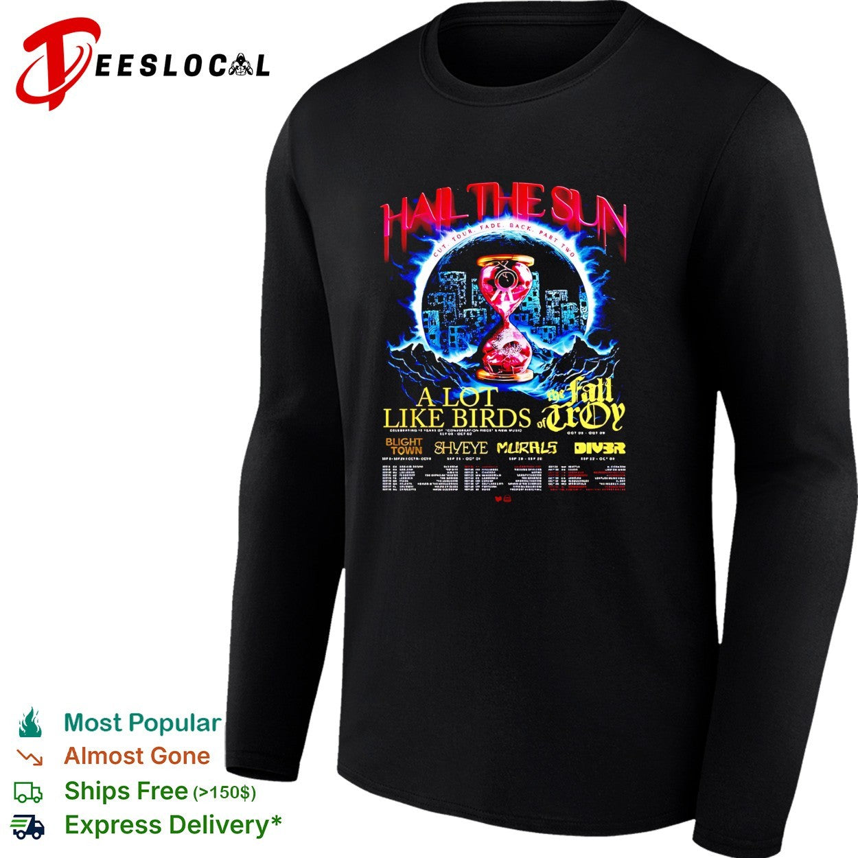 Hail The Sun Cut Tour Fade Back Part 2 2026 Tour North America schedule dates shirt