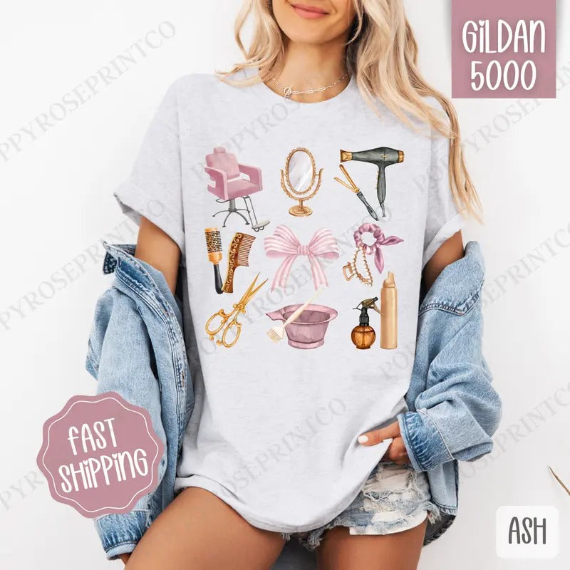 Hair Stylist Shirt Gildan, Hairdresser Tee, Funny Women's Tshirt Plus Sizes Hoodie, Sweatshirt | CiraTrend.com