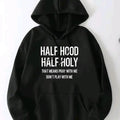 Half Hood Half Holy Black Hoodie Sweatshirt, Hoodie, Comfort Colors T-Shirts | CiraTrend.com