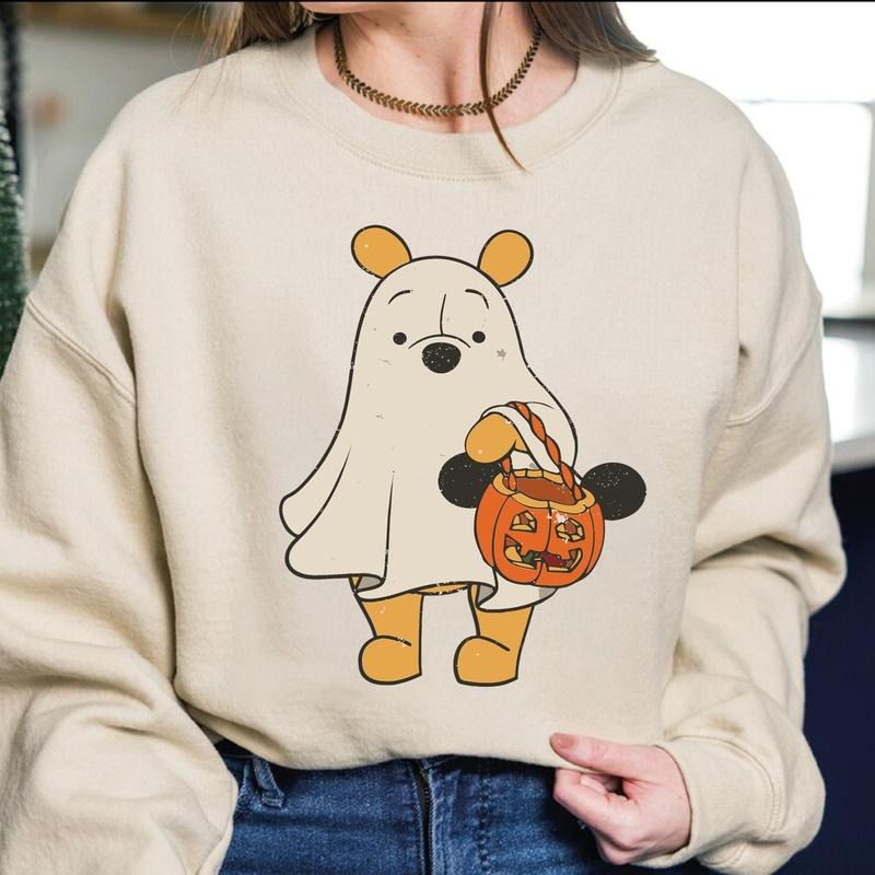 Halloween 2024 Shirt, Ghost Shirt, Halloween Bear Shirt, Spooky Season Shirt, Cute Halloween Shirt Hoodie, Sweatshirt