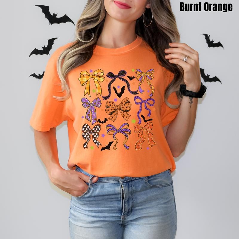 Halloween Bows & Ribbons Comfort Colors T-Shirt 'NLB' Hoodie, Sweatshirt | CiraTrend.com