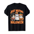 Halloween Cats Graphic Tee - 100% Cotton, Round Neck, Short Sleeve
