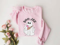 Halloween Ghost Sweatshirt, Boo Jee Shirt, Boo Shirt, Spooky Ghost Hoodie, Spooky Season Ghost Sweater | CiraTrend.com