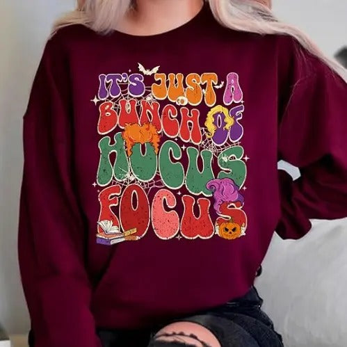 Halloween Hocus Focus Teacher Sweatshirt Gift for Women, Teachers Halloween Shirts, Teacher Halloween Shirt, Hocus Focus...