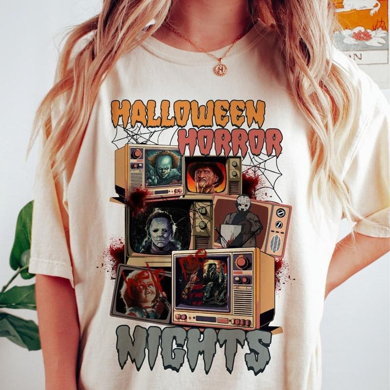 Halloween Horror Nights Shirt, Horror Movie Characters Swetshirt, Horror Movie Shirt, Michael Myeers Swetshirt, Jason...