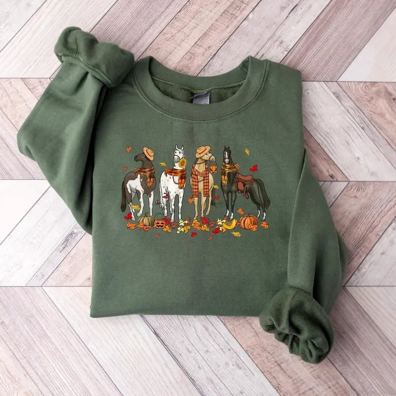 Halloween Horse Shirt, Ghost Horse Shirt, Spooky Horse Shirt, Horse Lover Gift, Western Halloween, Cowgirl Horse T-shirt...