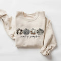 Halloween Leopard Pumpkin Sweatshirt, Country Pumpkin Halloween Shirt, Halloween Sweatshirt, Country Pumpkin Western Fall...